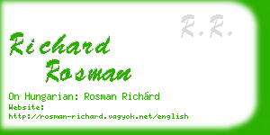 richard rosman business card